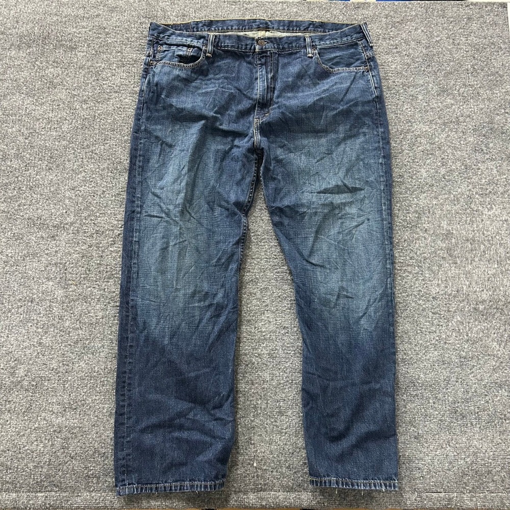 Levi's Jeans Mens Size 42x32 Blue 505 Straight Leg Denim Dark Wash Regular